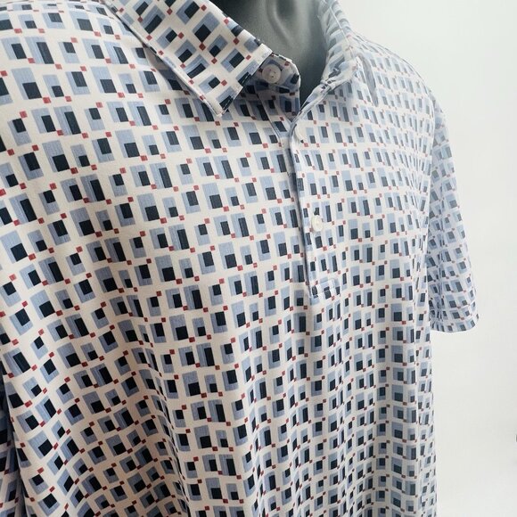 Mizzen + Main Mens Short Sleeve All Over Patriotic Print Button Up Stretch XXL - Picture 1 of 12